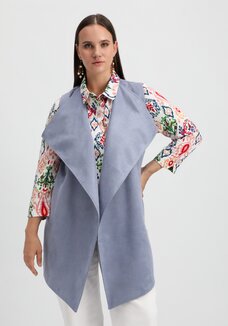 Жилет оверсайз с воротом апаш