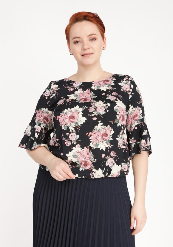 Блуза Яркие тропики шир.  580, рис. 2