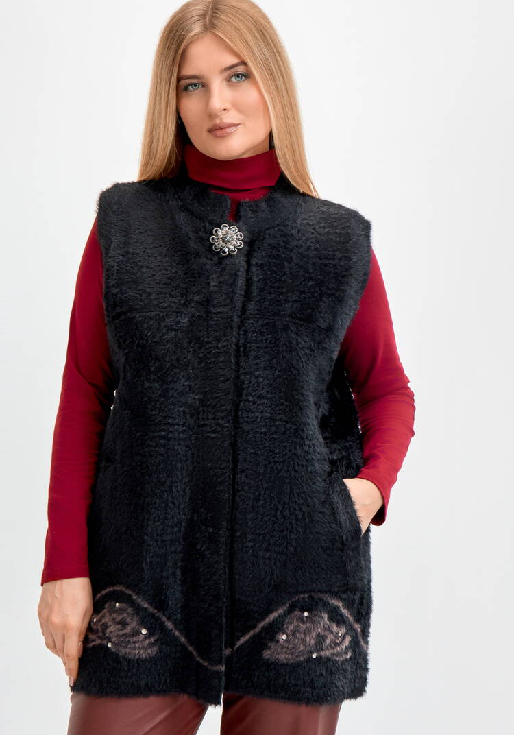 Жилетка из экомеха Розали шир.  750, рис. 8