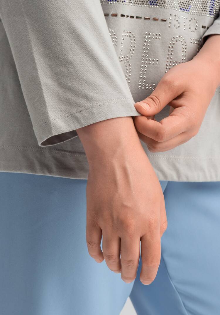 Лонгслив с декором из страз шир.  750, рис. 17