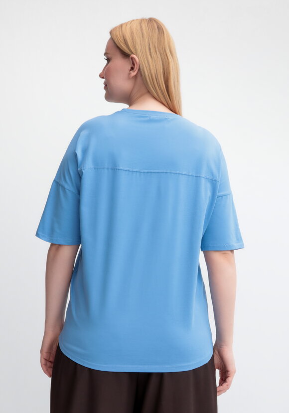 Футболка с принтом Зеленый цветок шир.  580, рис. 33