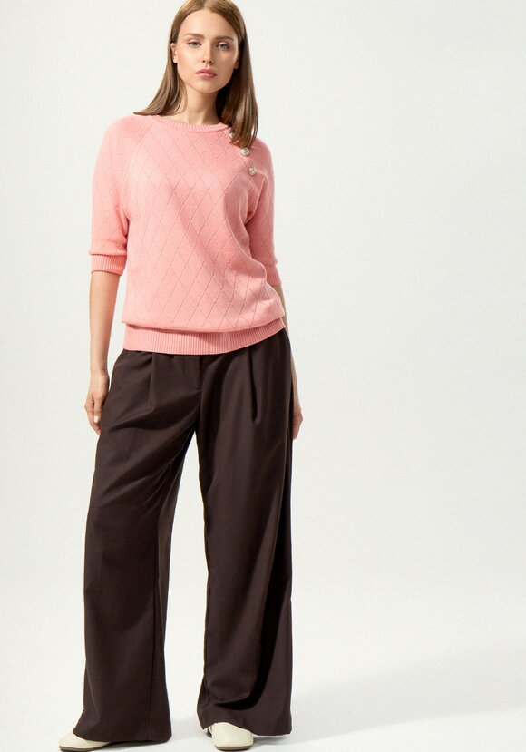 Джемпер с эффектными пуговицами по полочке шир.  580, рис. 30