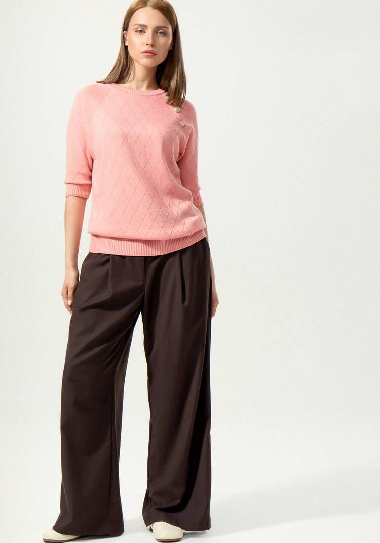 Джемпер с эффектными пуговицами по полочке шир.  750, рис. 30