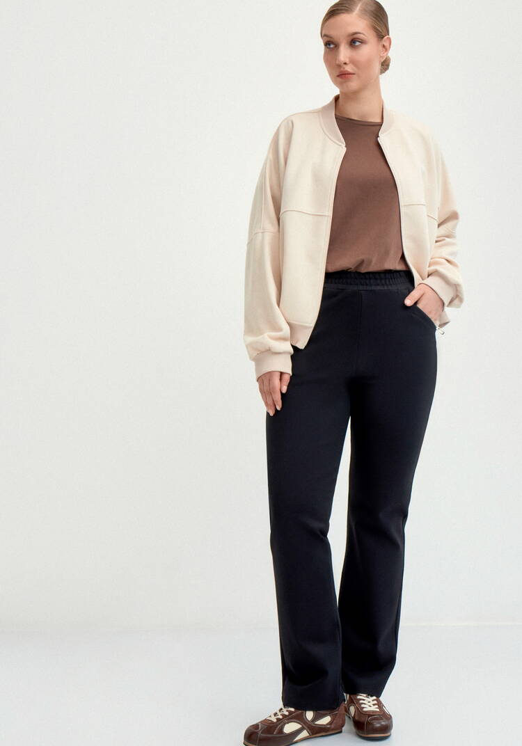 Брюки из джери с кокеткой по спинке шир.  750, рис. 6