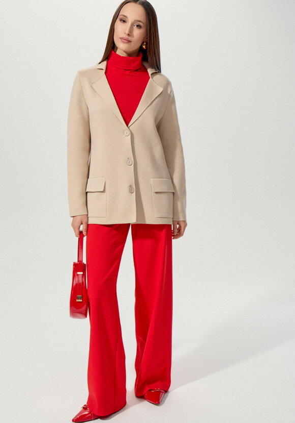 Жакет женский на пуговицах с карманами шир.  580, рис. 2