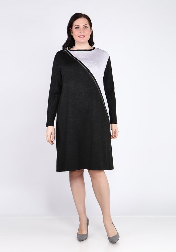 Платье с асимметричной молнией спереди шир.  580, рис. 10