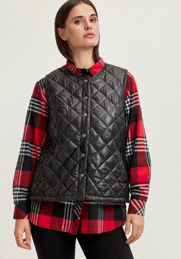 Жилет стёганый с застёжкой на кнопки шир.  580, рис. 4