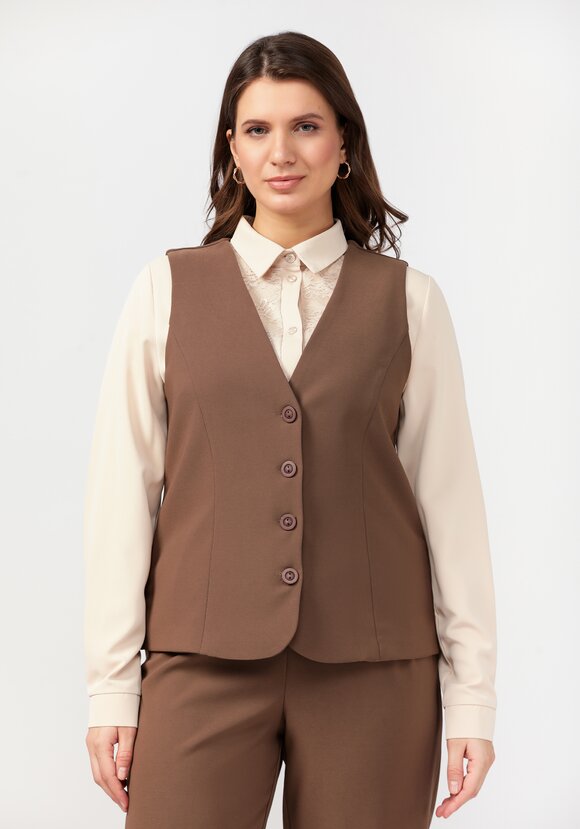 Жилет классический на пуговицах шир.  580, рис. 10