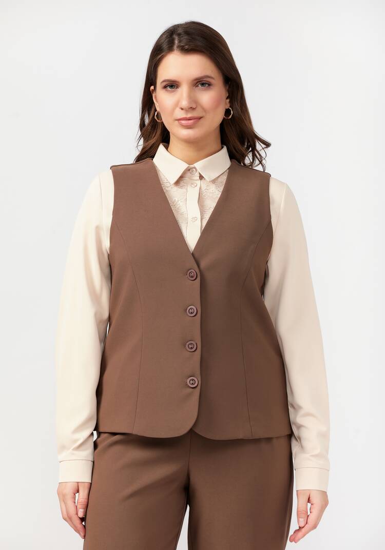 Жилет классический на пуговицах шир.  750, рис. 10