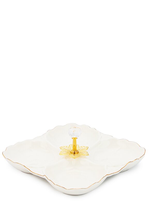 Менажница из фарфора Золотой цветок шир.  580, рис. 6