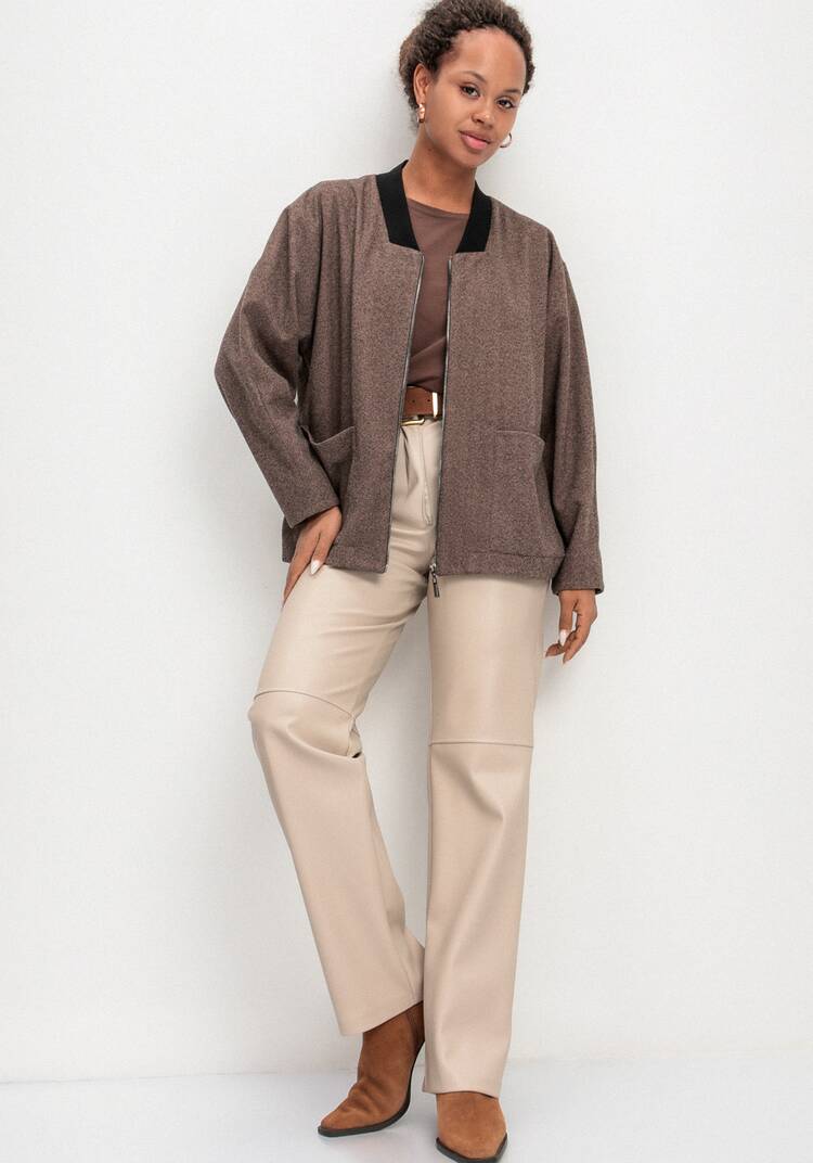 Бомбер на молнии с карманами шир.  750, рис. 12