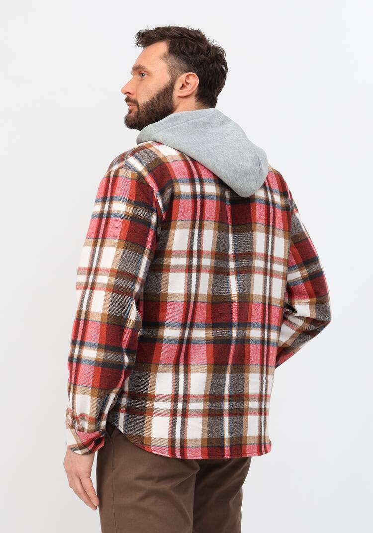 Рубашка с капюшоном в клетку шир.  750, рис. 3