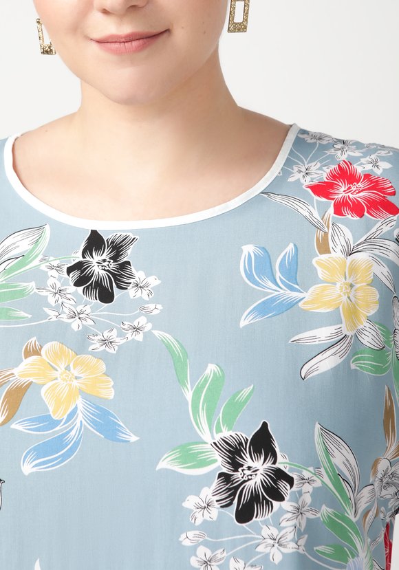 Блуза Цветочный роман шир.  580, рис. 9