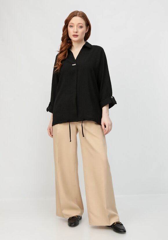 Блуза с патой на рукавах шир.  580, рис. 29