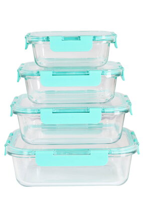 Набор стеклянных контейнеров с крышками