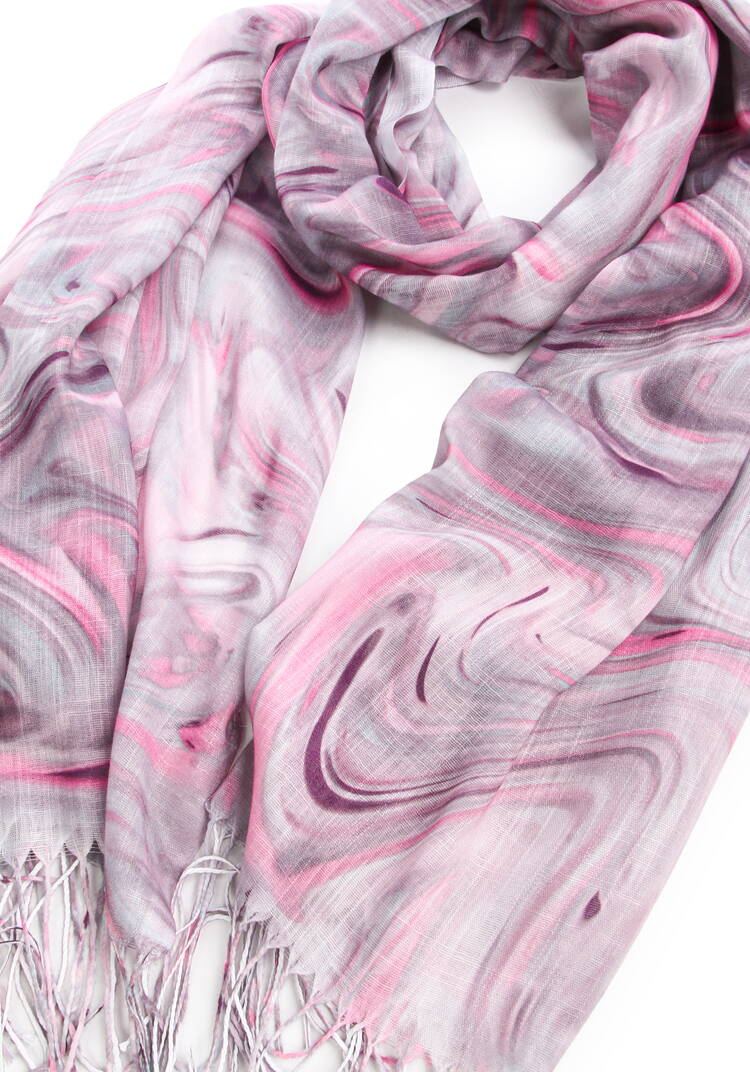 Палантин облегченный с принтом шир.  750, рис. 6