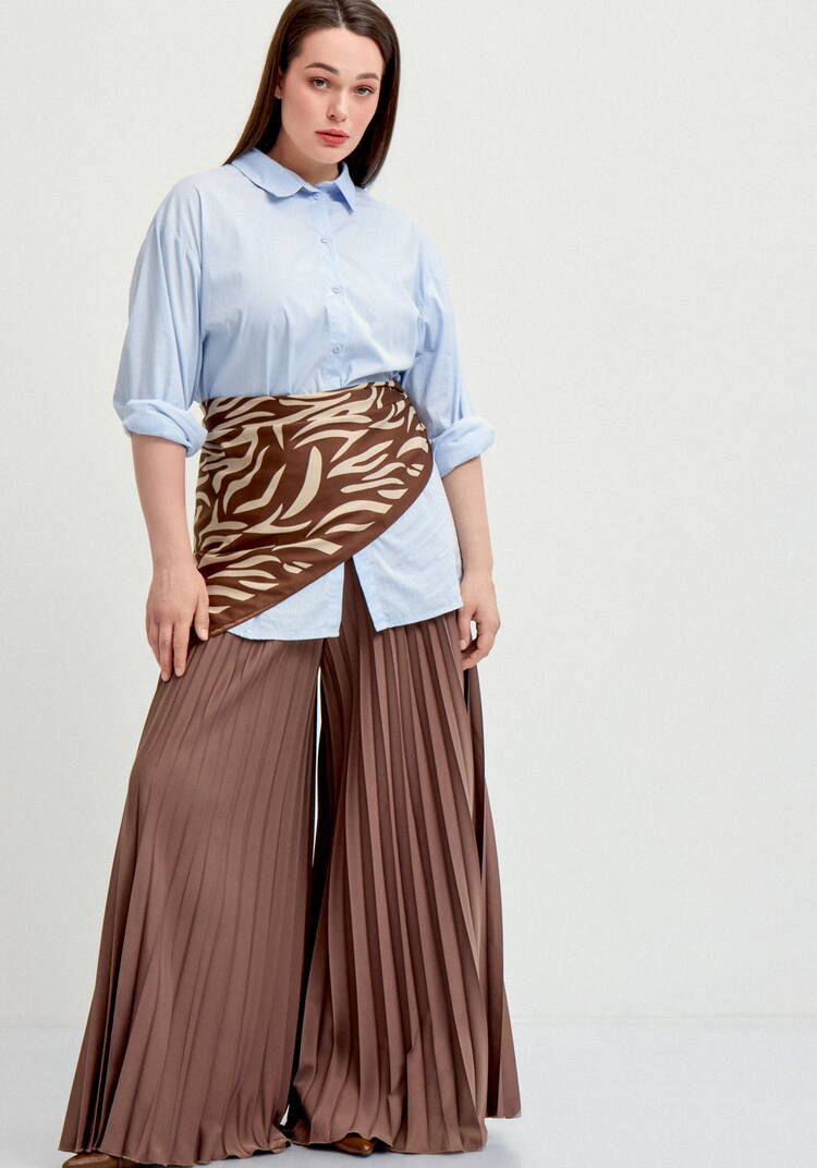 Брюки гофре с декоративным поясом шир.  750, рис. 15