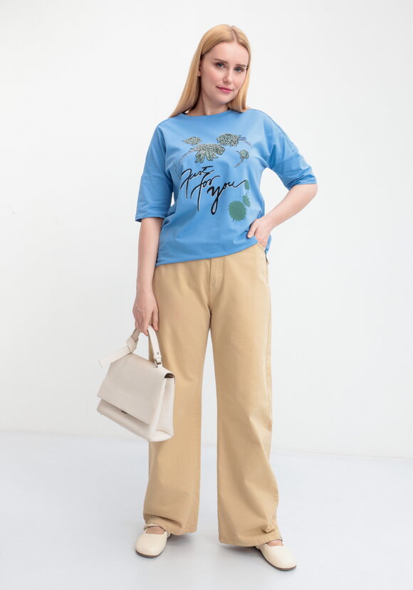 Футболка с принтом и рукавом 3/4 шир.  580, рис. 7