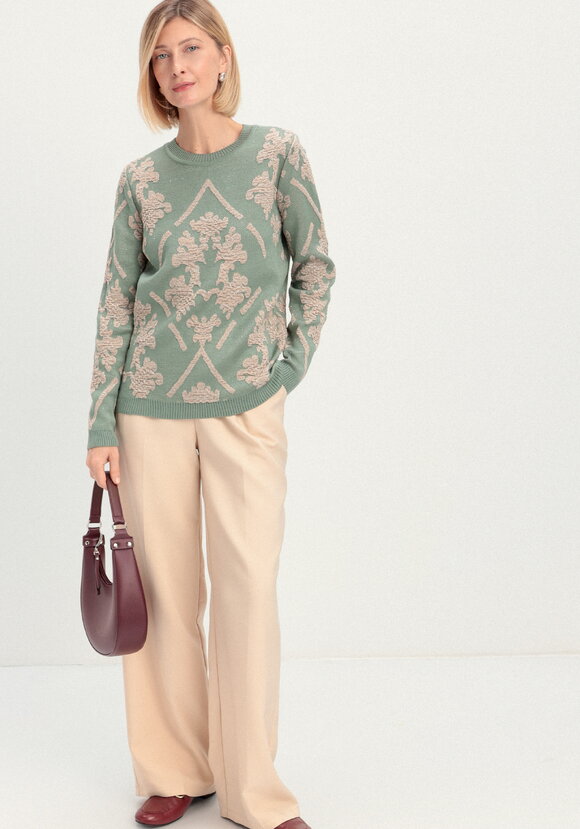 Джемпер с геральдическим орнаментом шир.  580, рис. 16