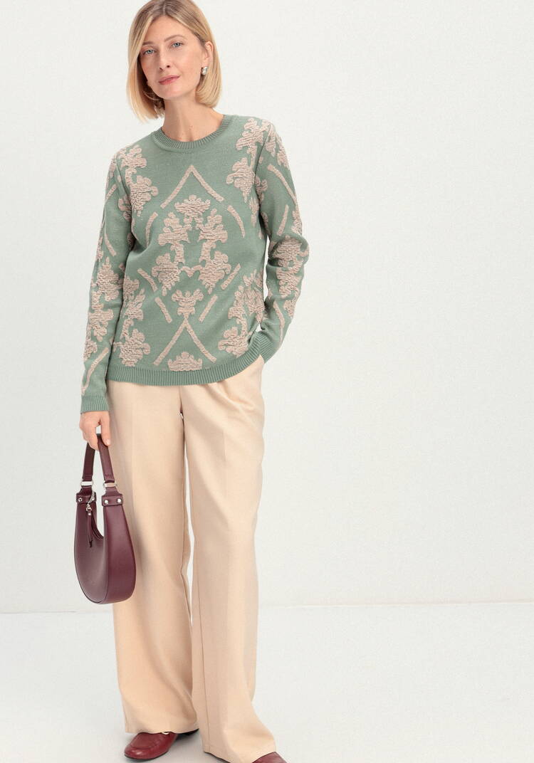 Джемпер с геральдическим орнаментом шир.  750, рис. 16