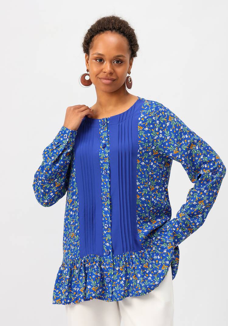 Блуза со складками впереди шир.  750, рис. 7