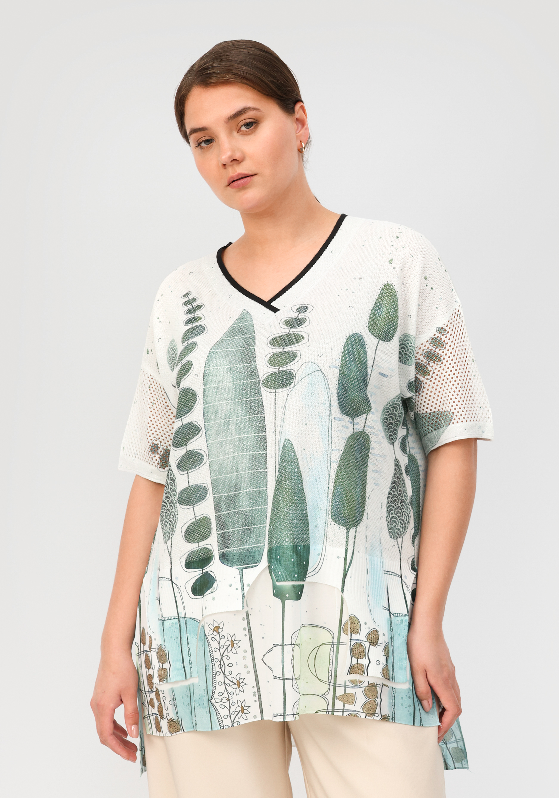 Блуза "Хелен" ANIKO, цвет зеленый, размер 52-54 - фото 2