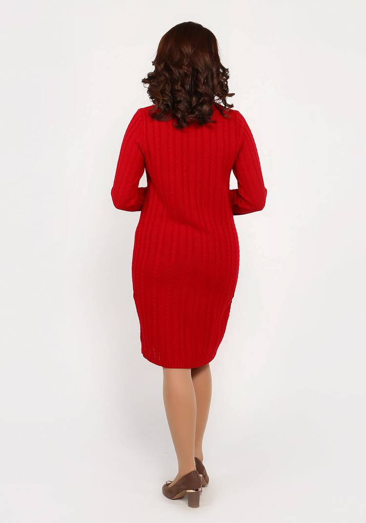 Платье прямое с вязкой косы шир.  750, рис. 3