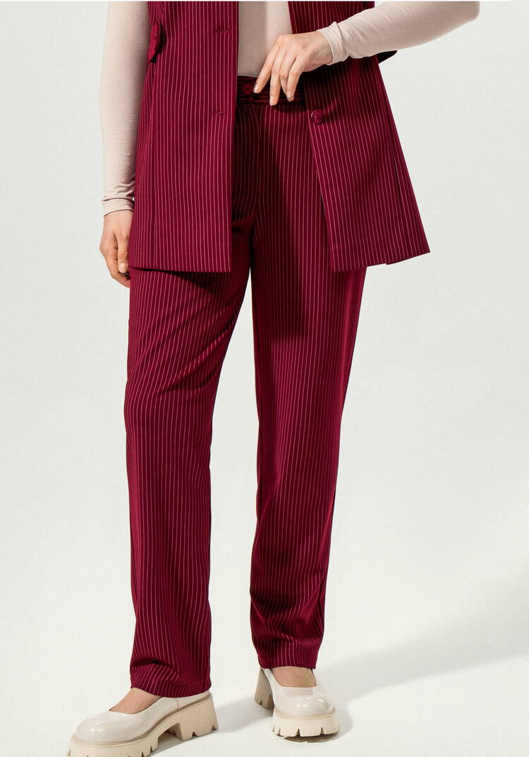 Брюки прямые в мелкую полоску шир.  750, рис. 6