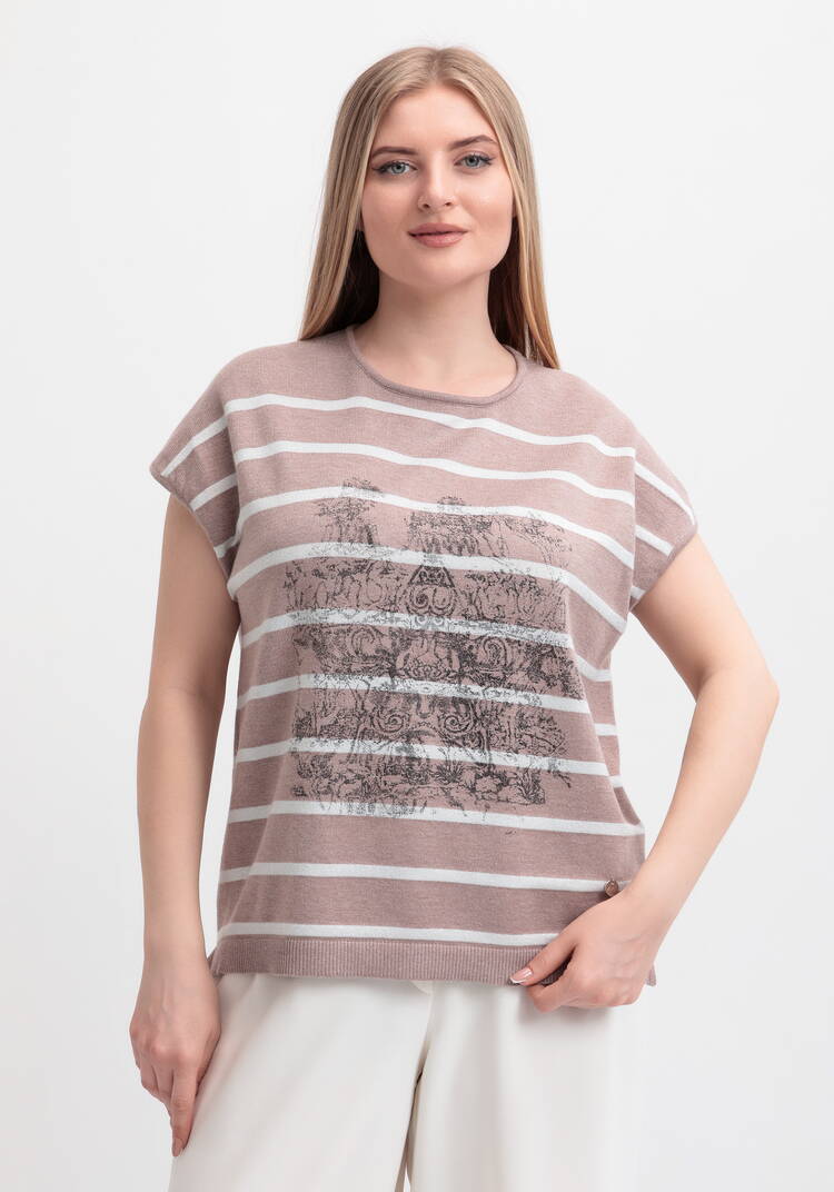 Блуза в полоску с рисунком шир.  750, рис. 11