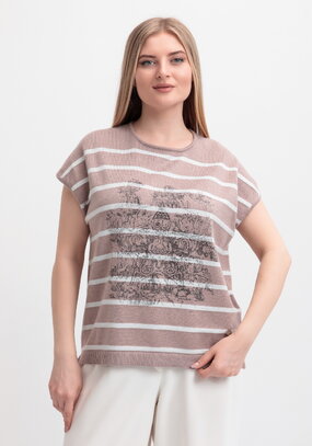 Блуза в полоску с рисунком