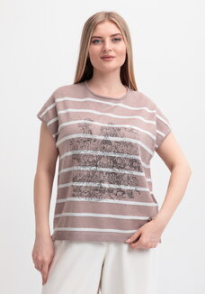 Блуза в полоску с рисунком