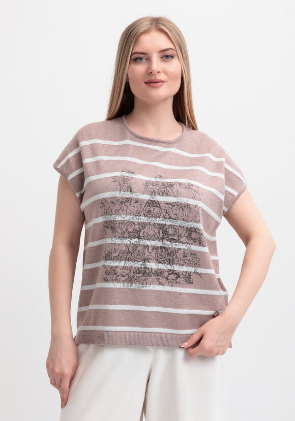 Блуза в полоску с рисунком шир.  580, рис. 11