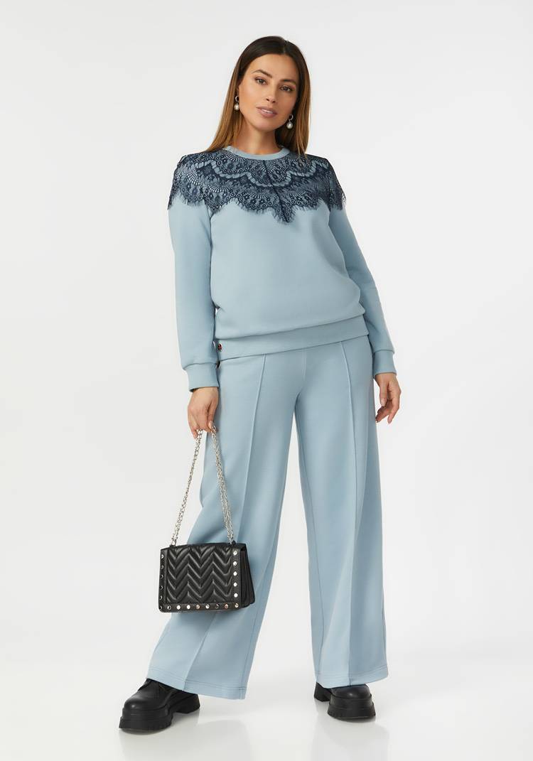 Свитшот с отделкой из гипюра шир.  750, рис. 5