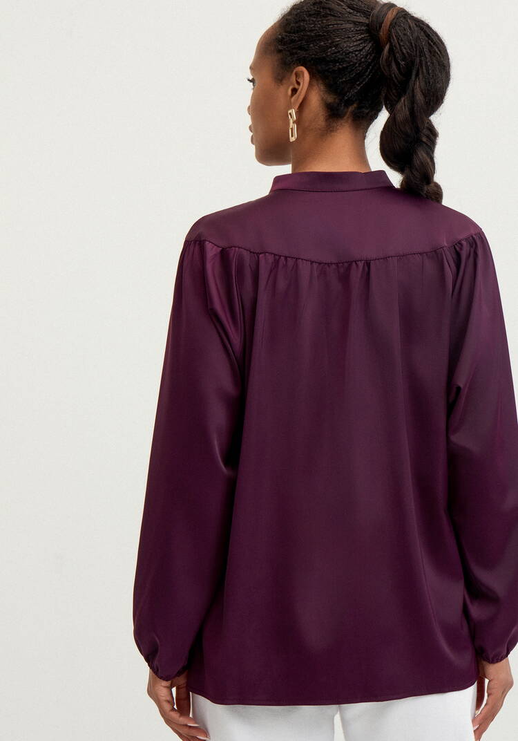 Блуза шелковая с кокеткой шир.  750, рис. 11