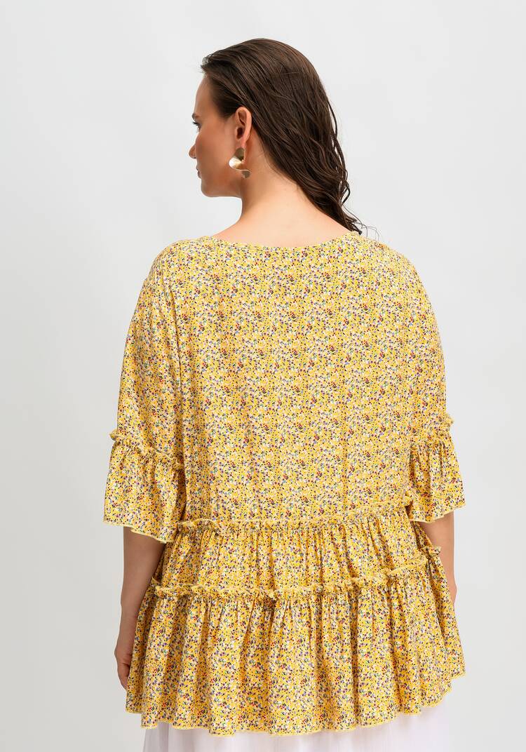 Блуза с воланом по низу и на рукавах шир.  750, рис. 12