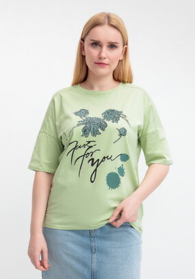 Футболка с принтом и рукавом 3/4