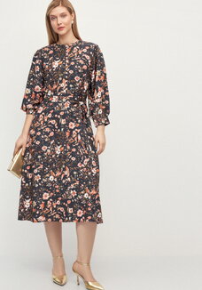 Платье с принтом по рукавам Герда