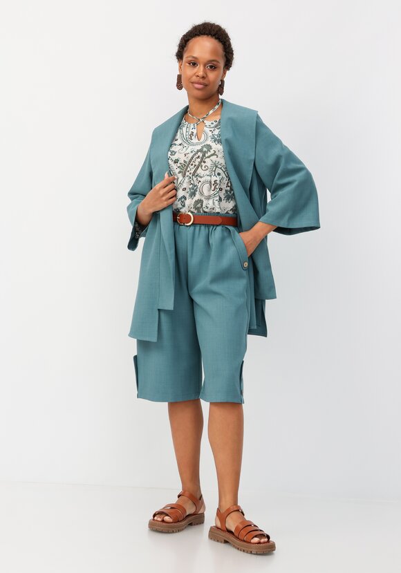 Кардиган с воротником шалька шир.  580, рис. 16