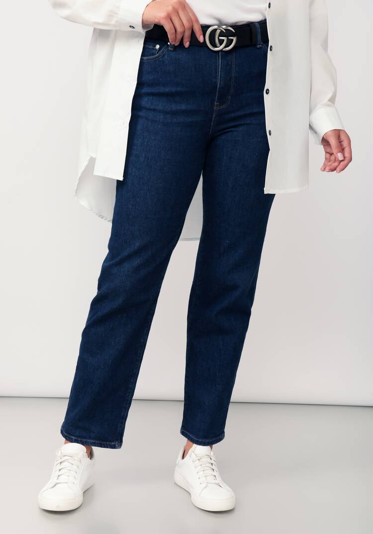 Джинсы прямого кроя с вышивкой на кармане шир.  750, рис. 6