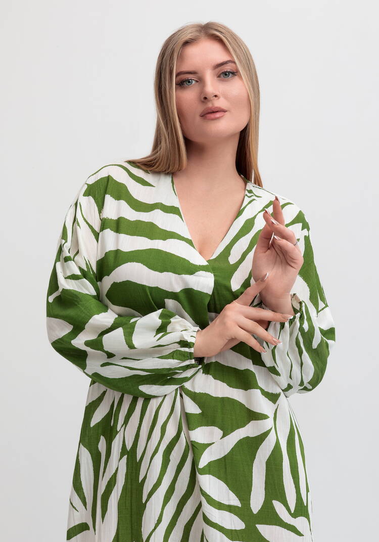 Платье макси с длинным рукавом шир.  750, рис. 6