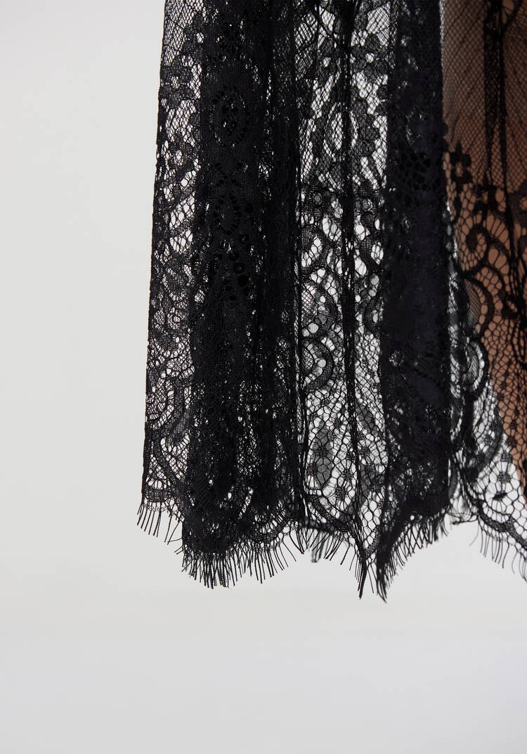 Нижняя юбка с кружевом шир.  750, рис. 7