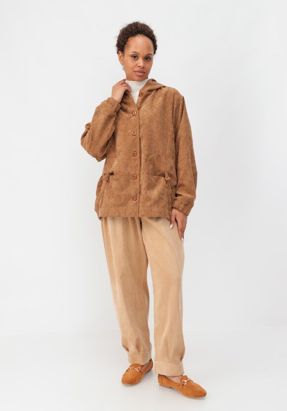 Ветровка из вельвета с капюшоном шир.  580, рис. 8