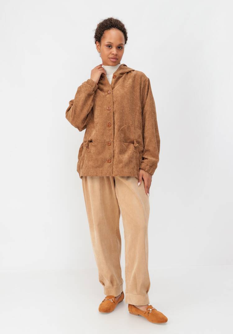 Ветровка из вельвета с капюшоном шир.  750, рис. 8