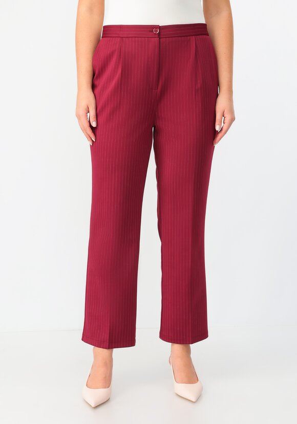 Брюки прямого кроя в полоску шир.  580, рис. 4