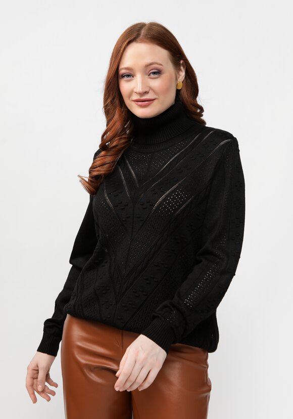 Джемпер прямого силуэта с ажурным рисунком шир.  580, рис. 15