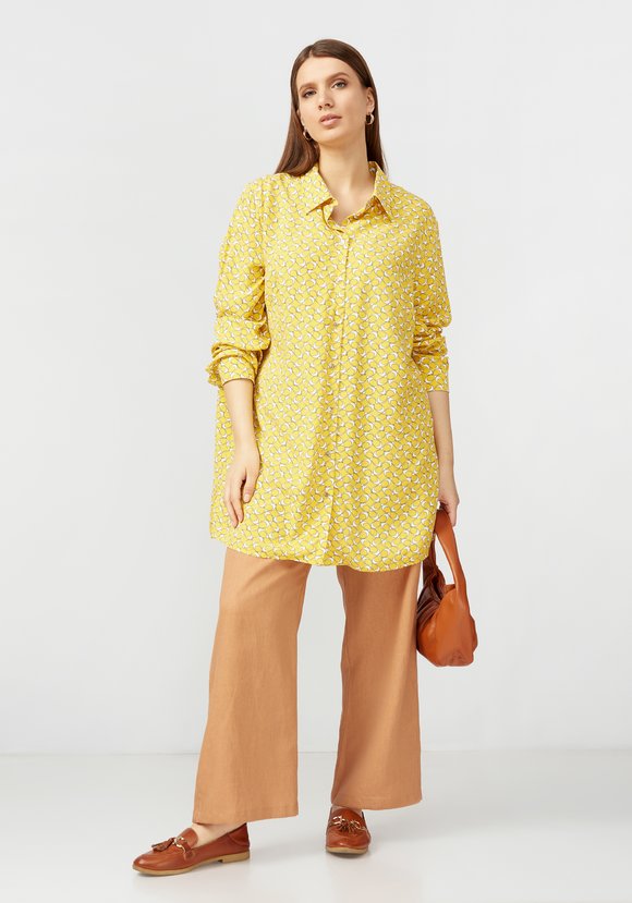 Блуза с отложным воротником на стойке шир.  580, рис. 7