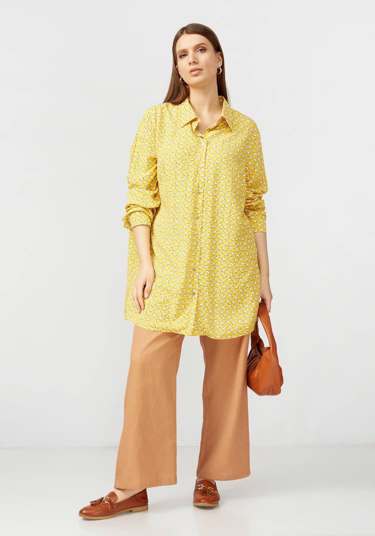 Блуза с отложным воротником на стойке шир.  750, рис. 7