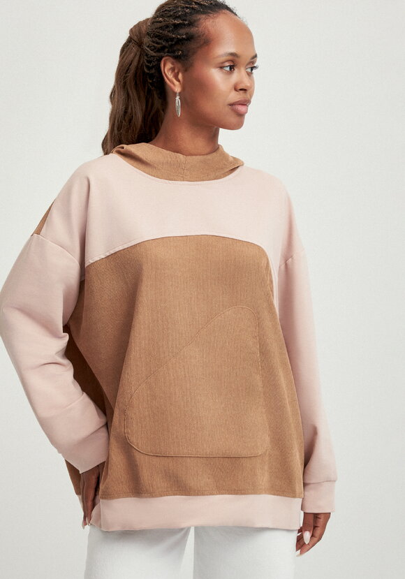 Худи оверсайз комбинированное шир.  580, рис. 7