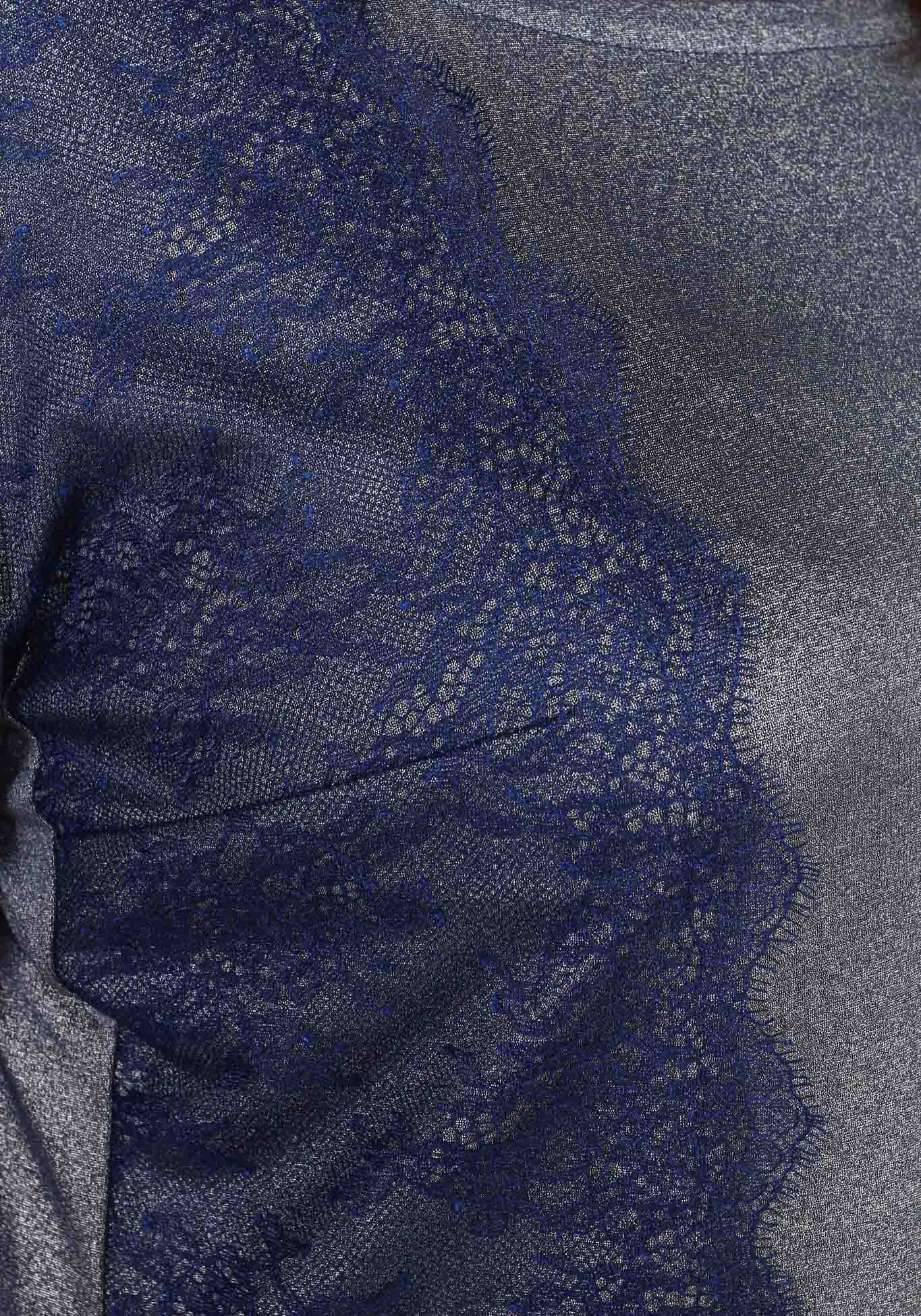Блуза "Лунное сияние" GalaGrosso, размер 50, цвет серебристо-синий - фото 4