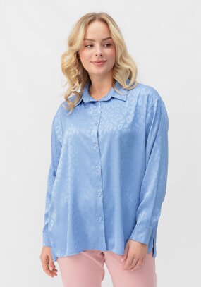 Рубашка атласная с анималистичным принтом